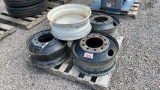 QTY 5) STEEL 22.5 RIMS