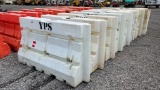 QTY 10) WHITE JERSEY STYLE ROAD BARRIER