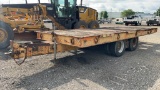 8'X20' DUAL TANDEM TILT DECK PINTLE HITCH TRAILER