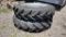 QTY 2) 11.2-28 TRACTOR TIRES ON 6 LOOP RIMS