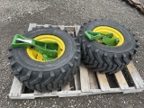 QTY 2) JOHN DEERE WHEELS & TIRES