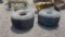 QTY 2) 6 LUG WHEELS WITH CLT TIRES