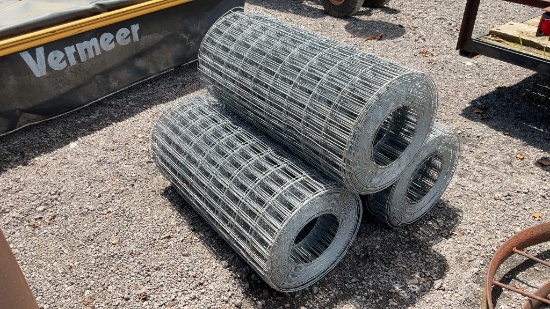 QTY 3) ROLLS OF WELDED SMALL PANEL FENCE