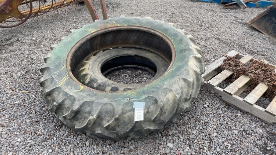 QTY 1) 11.2-24 & QTY 1) 15.5-38 TRACTOR TIRE