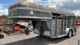 PONDEROSA 16' TANDEM AXLE GOOSENECK STOCK TRAILER