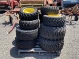 PALLET OF JOHN DEERE WHEELS & TIRES