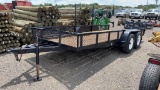16' TANDEM AXLE BUMPER PULL TRAILER
