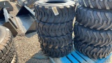 QTY 4) 10-16.5 SKID STEER TIRES