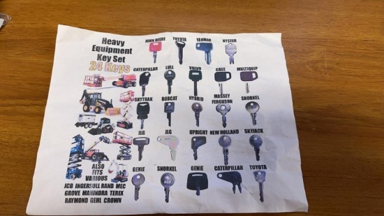 QTY 2) HEAVY EQUIPMENT KEYS