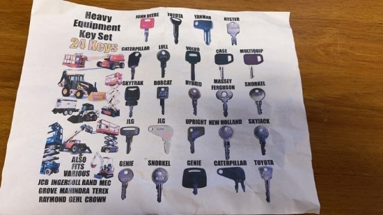 QTY 2) HEAVY EQUIPMENT KEYS