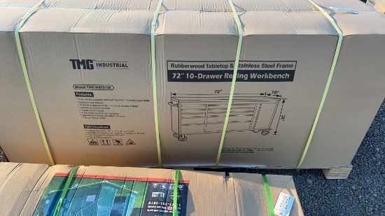 UNUSED TMG 72" 10 DRAWER ROLLING WORK STATION