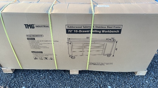 UNUSED TMG 72" 10 DRAWER ROLLING WORK STATION