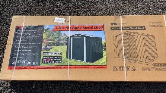 UNUSED 6' X 8' APEN METAL SHED