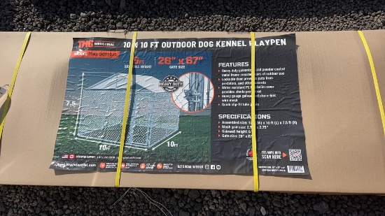 UNUSED TMG 10X10 OUTDOOR DOG KENNEL