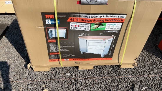 UNUSED TMG 48" 4 DRAWER ROLLING WORK TABLE