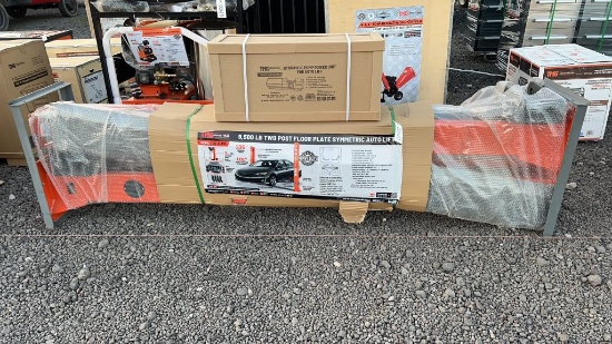 UNUSED TMG 2 POST FLOOR PLATE SYMMETRIC CARLIFT
