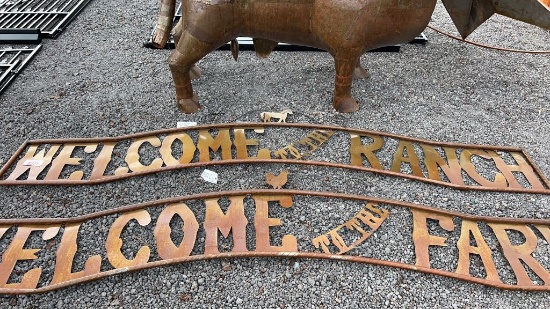 METAL WALL ART WELCOME TO THE RANCH