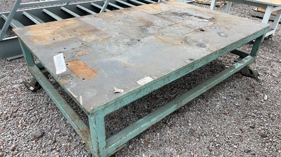 54" X 82" STEEL WELDING TABLE WITH 7/8" TOP
