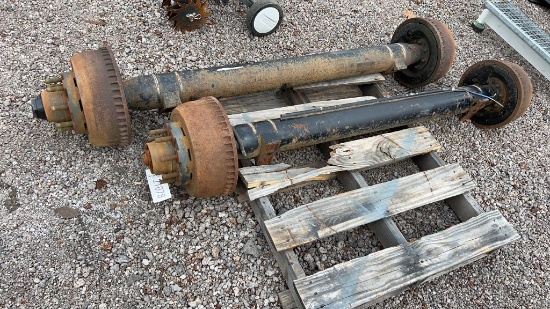 QTY 2) 8 LUG TRAILER AXLES