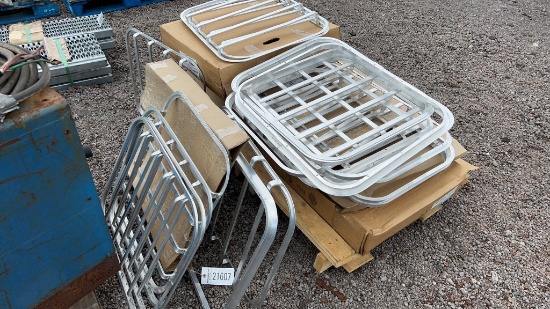 PALLET OF TRAILER WINDOWS & WINDOW GUARDS