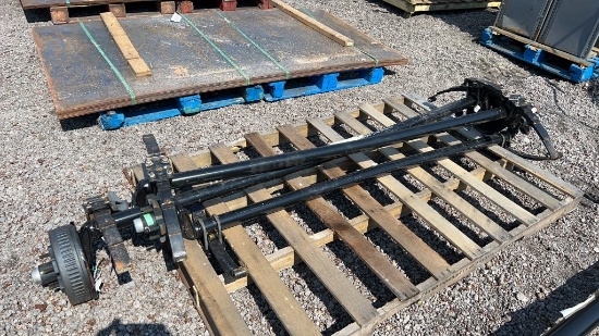 QTY 3) 5 LUG TRAILER AXLES