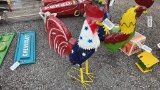 METAL YARD ART ROOSTER 3' TALL +/-