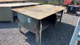 4' X 8' STEEL TABLE W/ VISE