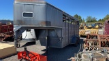 2001 DELTA 16' GOOSNECK STOCK TRAILER