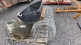 PALLET OF WOVEN WIRE CHICKEN FEEDERS