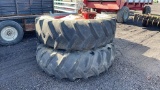QTY 2) 20.8-38 TRACTOR TIRES W/ HUBS