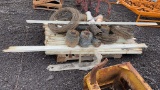 PALLET OF FIBERGLASS POST AND BARBED WIRE