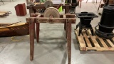 VINTAGE SHARPENING STONE ON STAND