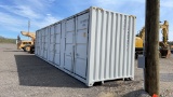 40' STORAGE CONTAINER W/4 DOUBLE SIDE DOORS