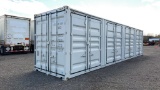 40' STORAGE CONTAINER W/4 DOUBLE SIDE DOORS