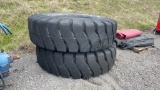 QTY 2) 21.00 X 35 INDUSTRIAL TIRES