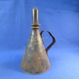 Antique metal oil lamp