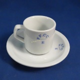 FF.CC Chile E Chilean Railroad Demitasse Set