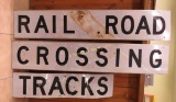 Railroad Crossing Tracks Signs- 4 pieces