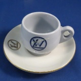 Wagon Lits Mismatched Demitasse Cup and Saucer