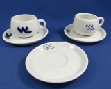 2 Wagon Lits Demitasse Sets & 1 Saucer