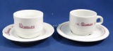 2 Hungarian Rail Utasellato Demitasse Sets