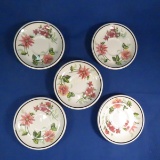 5 Flowers of the Southland Demitasse Saucers