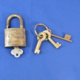 CRIP- Rock Island Lines Signal lock w/key & 3 keys