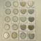 20 Mexico Un Peso Silver Coins 1943-1965