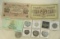 Foreign Coins and Currency, some silver