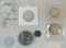 5 German Nazi coins, 1 tinnie & 1 modern pin
