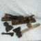 Vintage wood planes, axe's & miscellaneous tools
