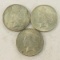 2 1922 & 1 1923 D Peace Silver Dollars