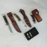 5 Vintage Knives, Pocket & Belt Knives