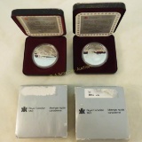 1986 & 1991 Canadian Silver Dollar Proofs